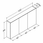 Dansani MIDO+ Select Speilskap 3 dører uten lamper