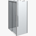 Dansani XXL Skyvedør med 2 sidepanel for rettvegg