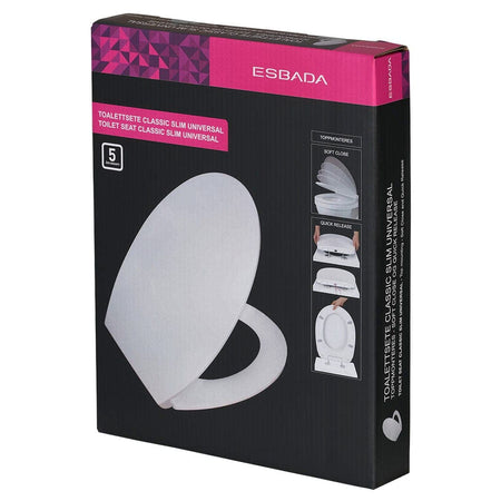Esbada Classic Slim toalettsete hvit - universal