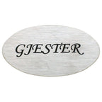 Esbada dørskilt GJESTER matt  børstet