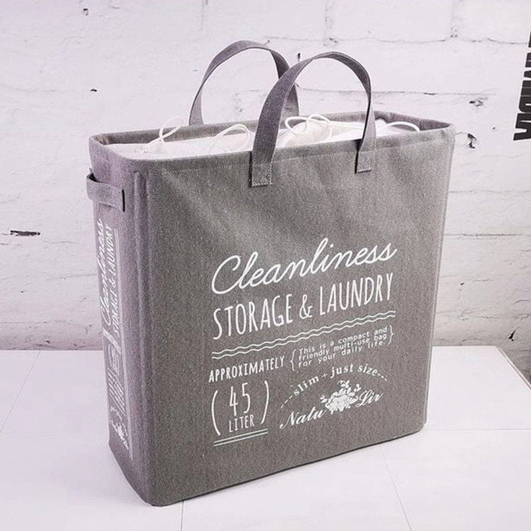 Esbada Laundry skittentøykurv 45L smal Grå Lin