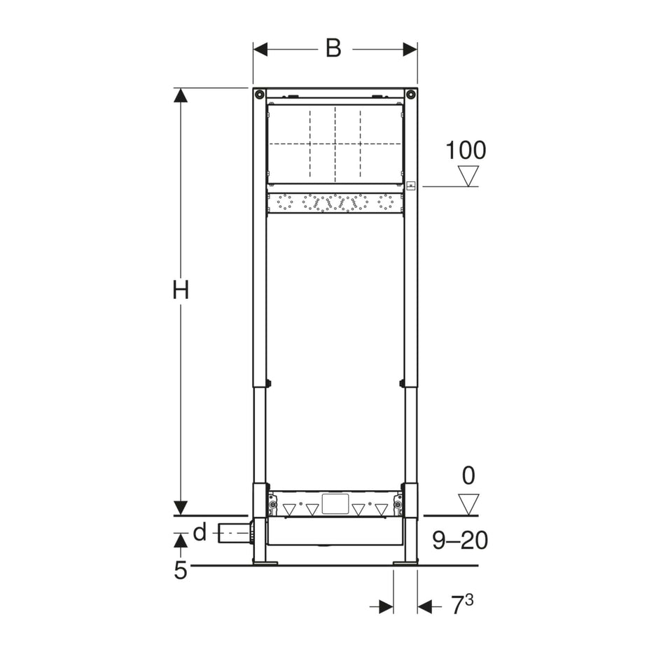 Geberit duofix 130cm veggsluk Geberit Gulvsluk