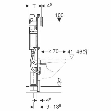 Geberit Duofix Sigma Smal Innbyggingssisterne 112cm