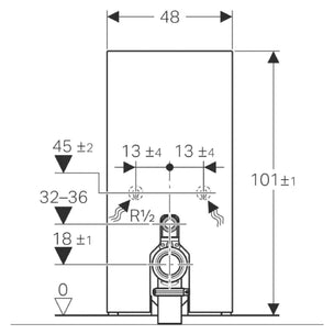 Geberit Monolith for Gulvtoalett 101-114cm