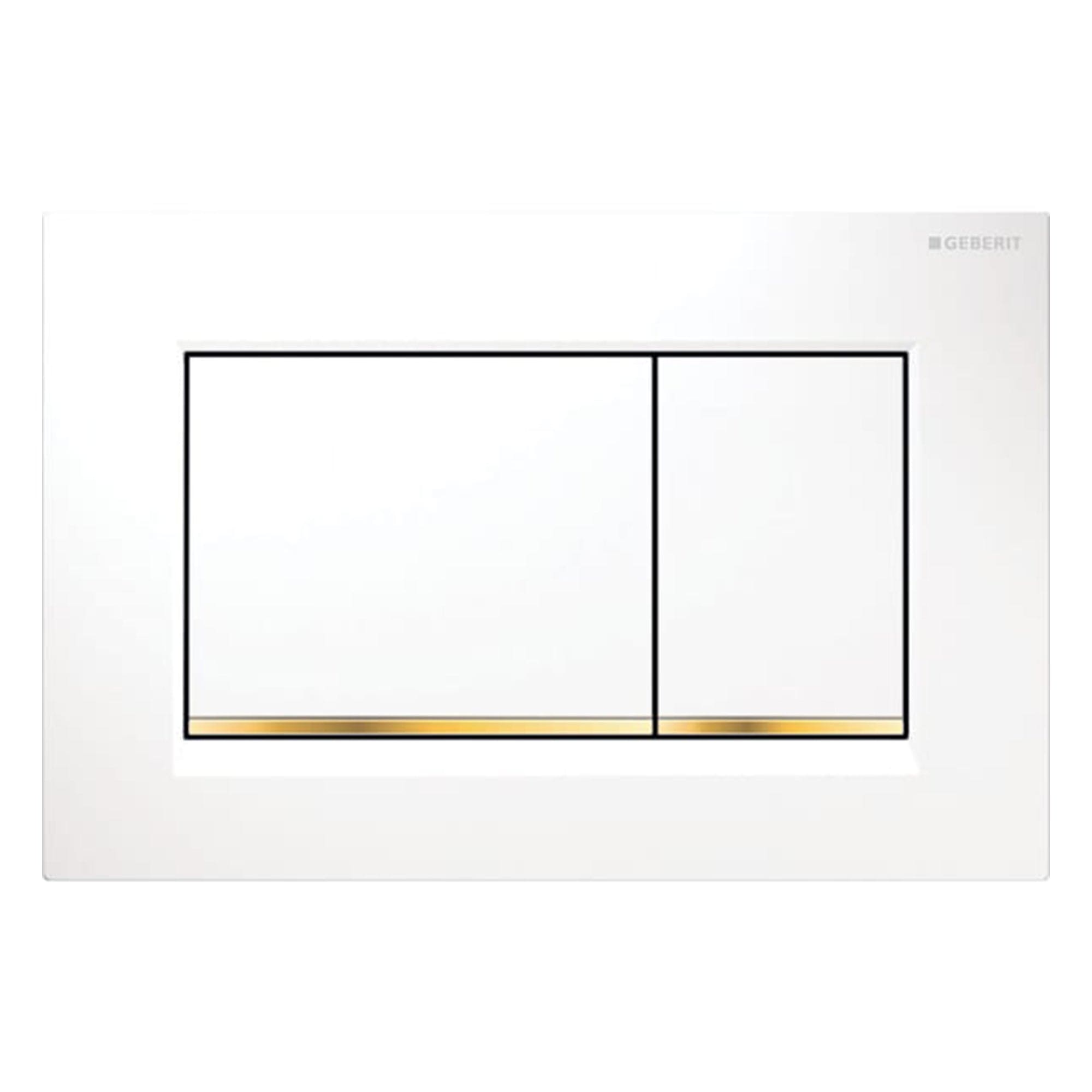 Geberit Sigma 30 Betjeningsplate Hvit / Gull Geberit Betjeningsplate og trykknapper GE-6166738