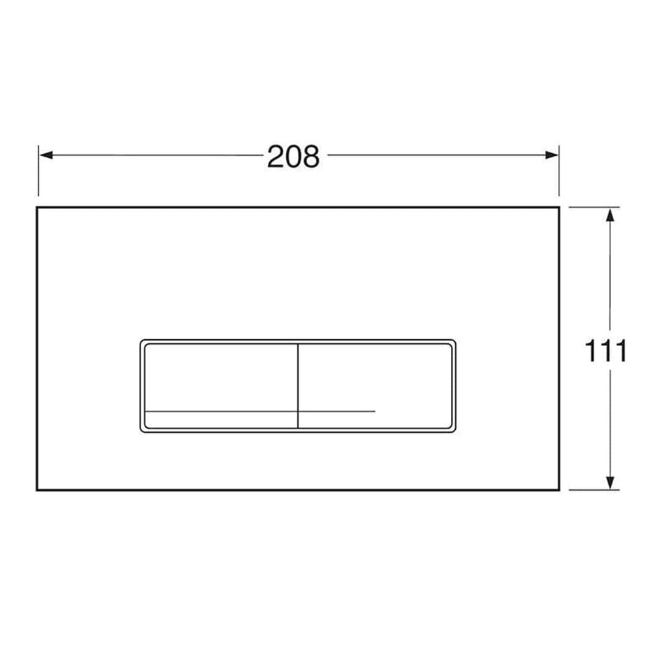 Gustavsberg Betjeningsplate XT Glass - Triomont Gustavsberg Betjeningsplate og trykknapper VIL-6025977