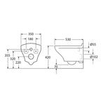 Gustavsberg ESTETIC 8330 HF vegghengt toalett