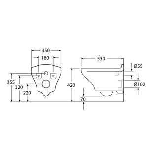 Gustavsberg ESTETIC 8330 HF vegghengt toalett