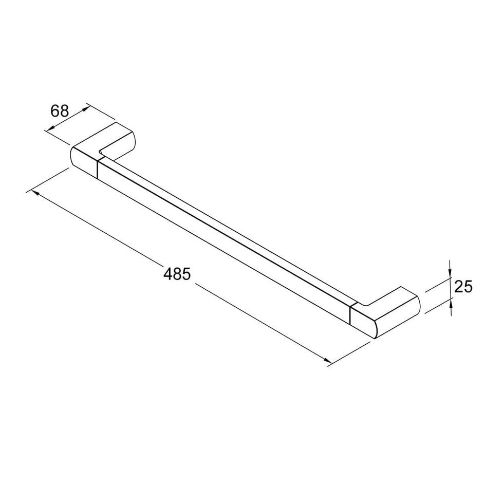 Gustavsberg Square Håndklestang 45cm Gustavsberg Håndkleholder