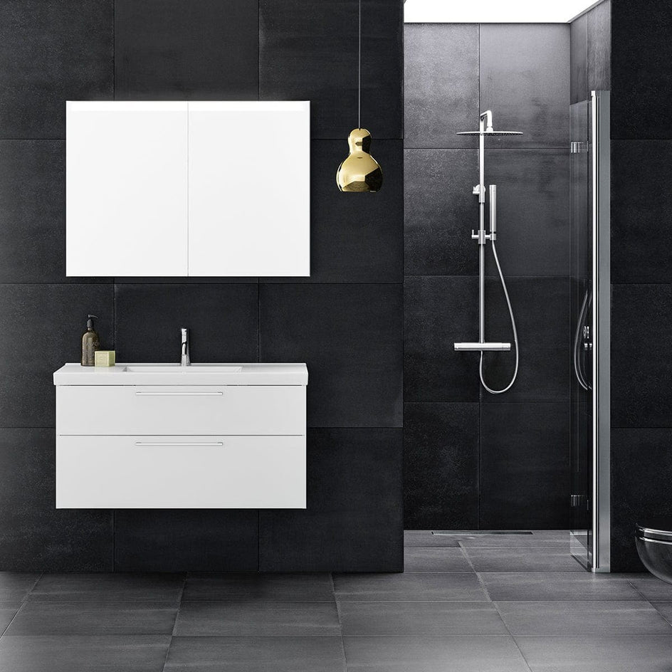 INR Dusjnisje LINC 2 Flex Måltilpasset - klart glass INR Iconic Nordic Rooms Dusjnisje