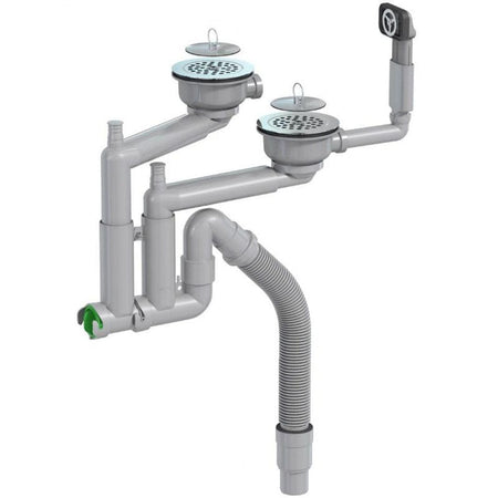 Intra Smartloc Kjøkkenvannlås 3 1/2" dobbel kum