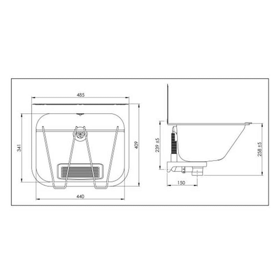Intra Vaskekar UVK44 Universal Intra Utslagsvask AH-6320087