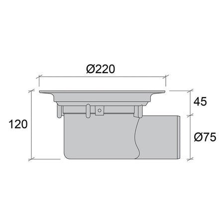 Jafo gulvsluk PS 75 MP