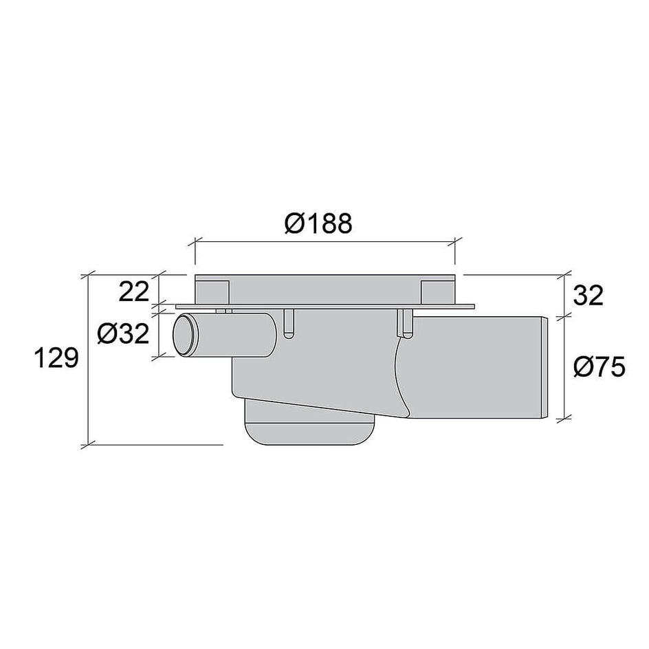 Jafo gulvsluk PS Ø75 XTRA UMP Jafo Gulvsluk AH-7113135