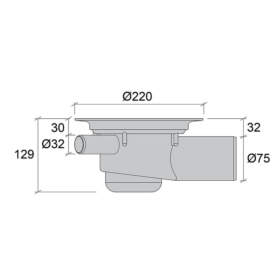 Jafo gulvsluk PS Ø75 XUMP Jafo Gulvsluk AH-7113155