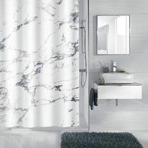 Kleine Wolke Dusjforheng Marble Antracit 180x200cm