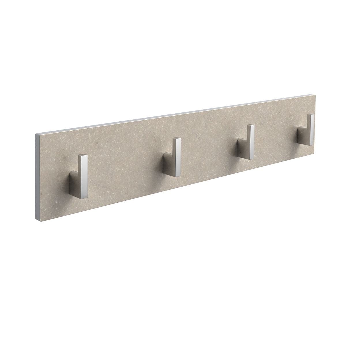 Korsbakken Hylle med knagger HPL L30-60cm Sandfarget / 40cm Korsbakken Baderomshylle KO-515680045