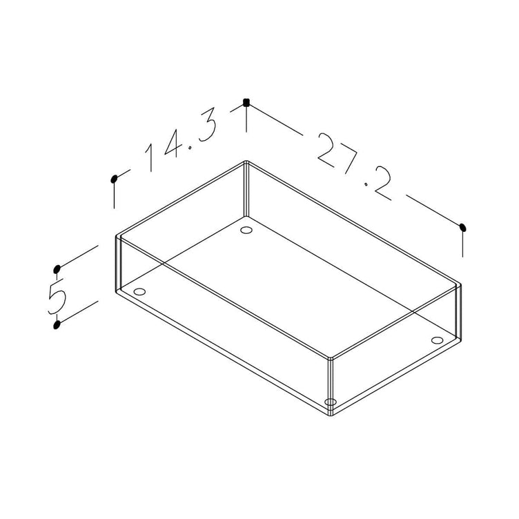 Korsbakken Skuffeinndeler A plexiglass stor 1 rom
