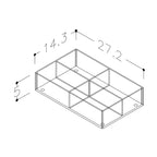 Korsbakken Skuffeinndeler C plexiglass stor 4 rom