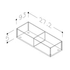 Korsbakken Skuffeinndeler E plexiglass liten 2 rom