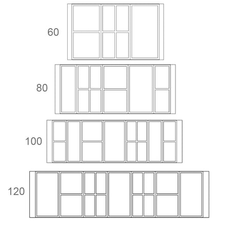 Korsbakken Plexiglass Skuffeinndeler sett for kommode