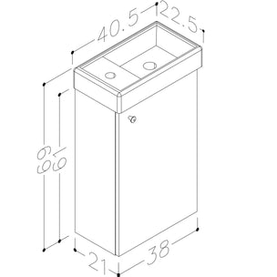 Korsbakken Small Møbelpakke B41xD23xH69cm