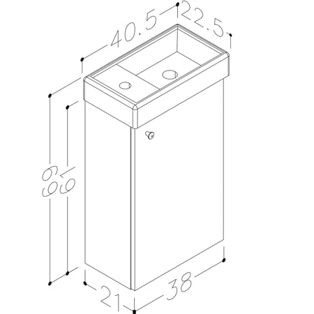 Korsbakken Small Møbelpakke B41xD23xH69cm