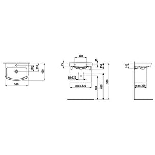 Laufen Kompas 810151 Servant Vegghengt
