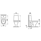 Laufen Kompas 827155 Rimless Toalett åpen S-lås