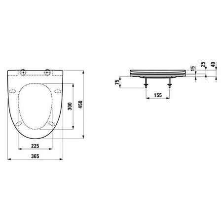 Laufen Kompas/Pro N 891151 Toalettsete hardplast
