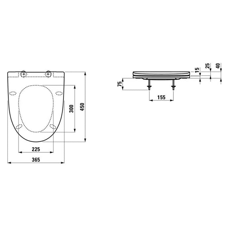 Laufen Kompas/Pro N 891151 Toalettsete hardplast