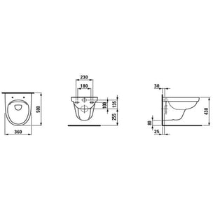 Laufen KOMPAS Rimless vegghengt toalett