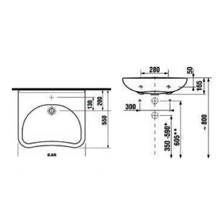 Laufen Mio HC 813714 Servant Vegghengt