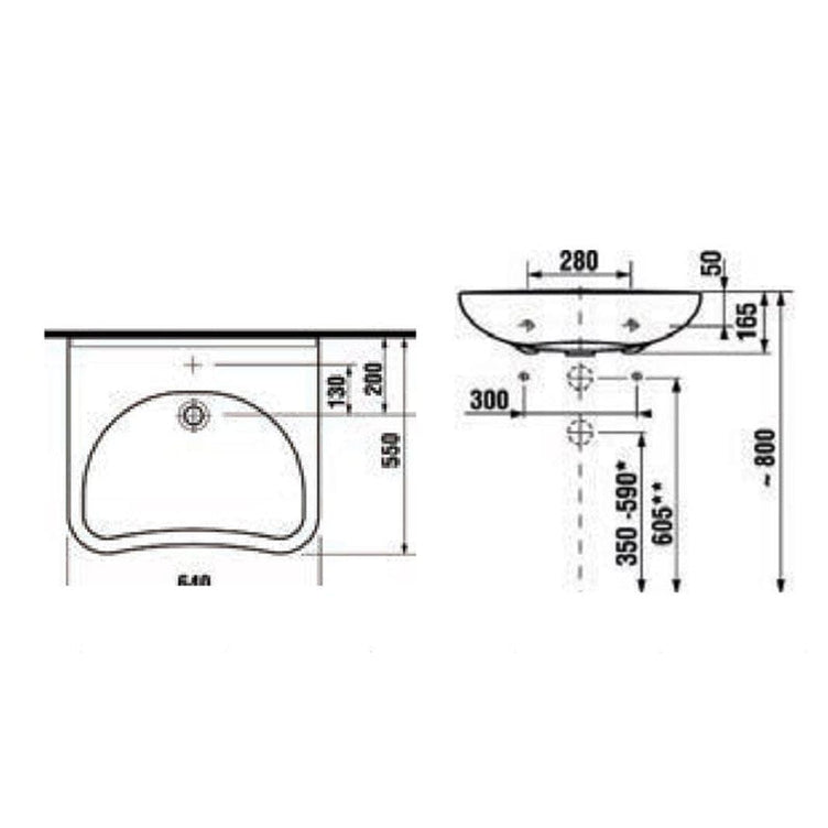 Laufen Mio HC 813714 Servant Vegghengt
