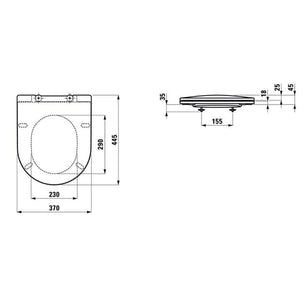 Laufen Pro 898966 Slim Toalettsete SC & QR