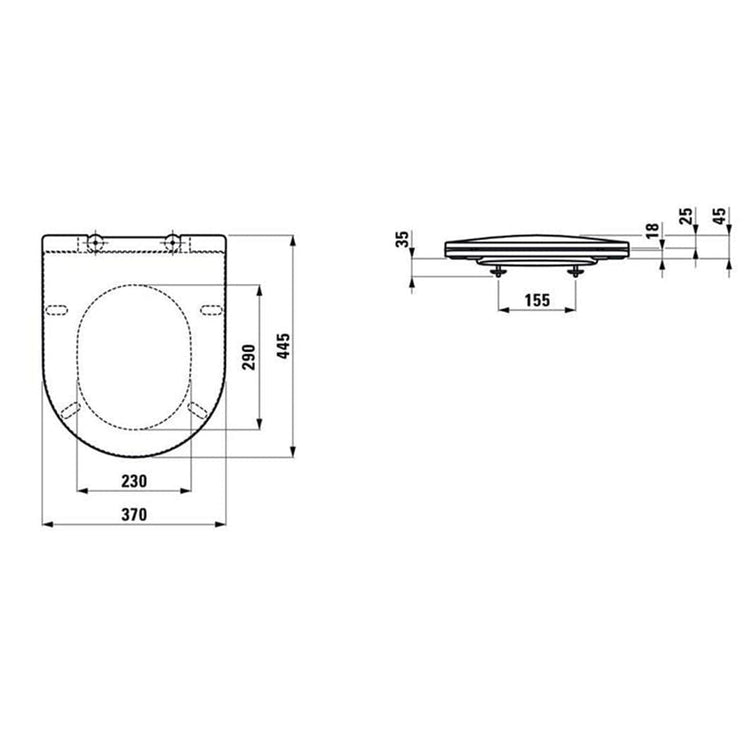 Laufen Pro 898966 Slim Toalettsete SC & QR