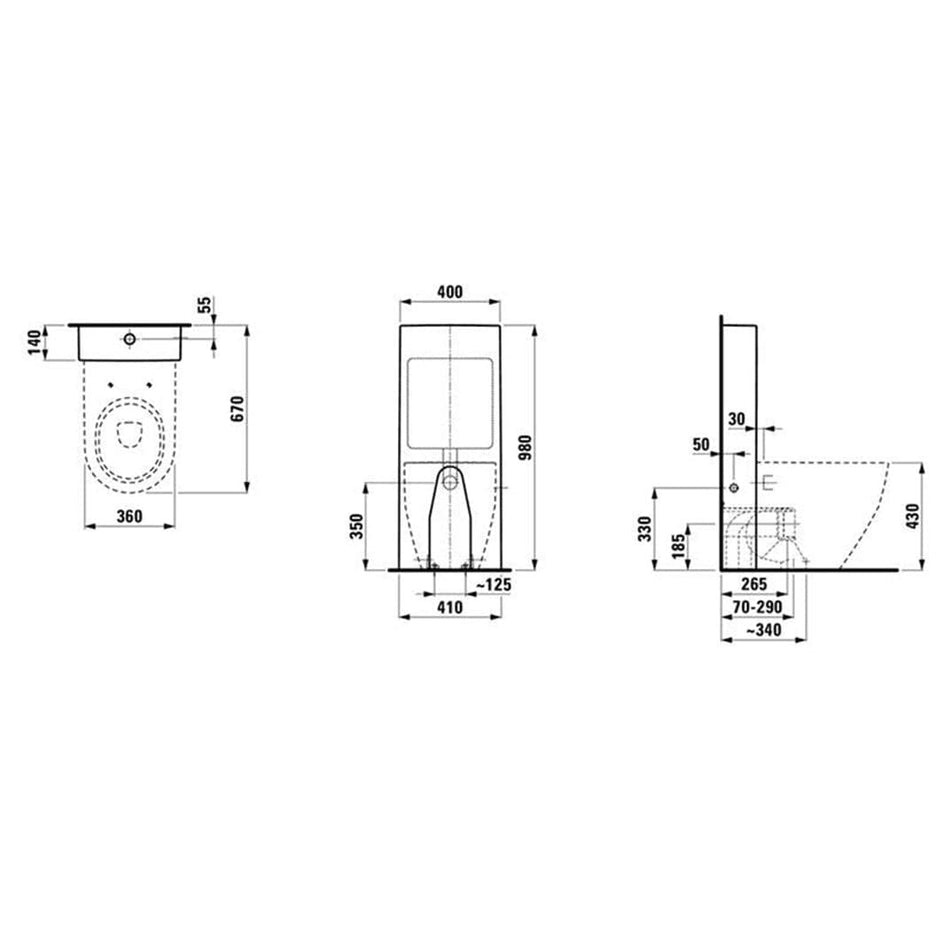 Laufen Pro N Back To Wall Toalett Hvit Laufen Gulvstående toalett LA-6121963