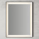 Linn Bad Hopra Speil med svart matt ramme og lys Svart matt / 60cm Linn Bad Baderomsspeil LB-27006