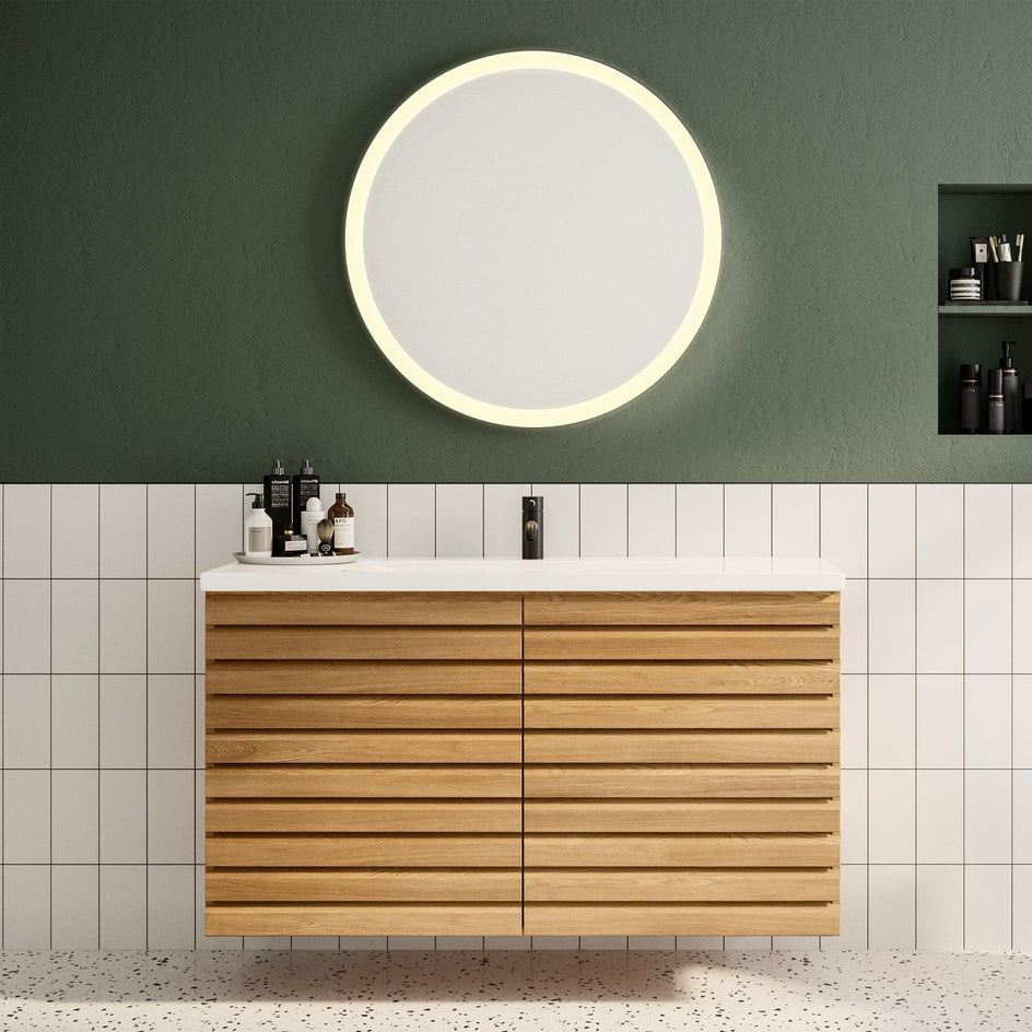Linn Bad Selma Eikestav 2 Skuffer Heltre D45cm Servantskap Linn Bad Servantskap