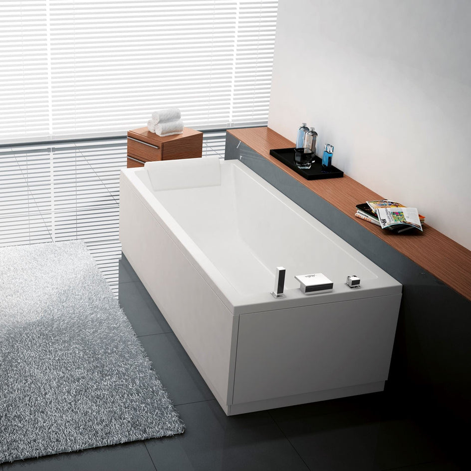 Novellini Calos Badekar L170xB80cm Hvit / 170cm Novellini Firkantet badekar KO-700000171