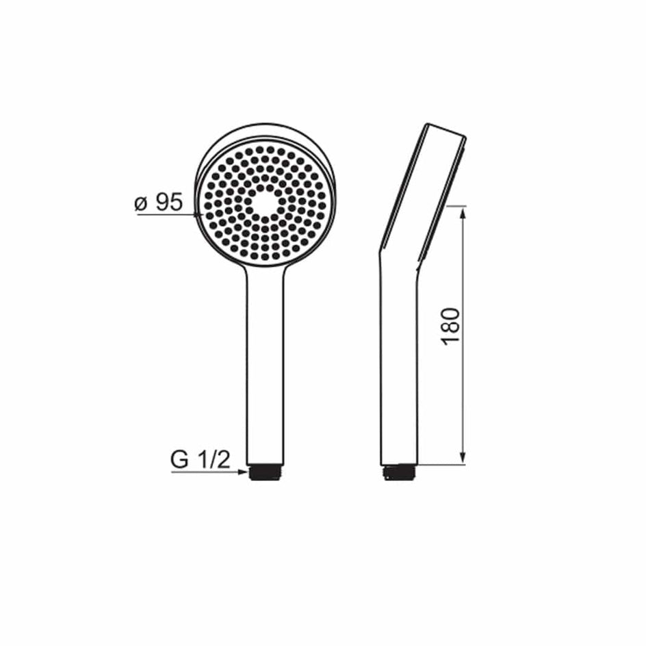 Oras Apollo Dusjhode 254020/22 - Ø95mm Oras Armatur Dusjhode