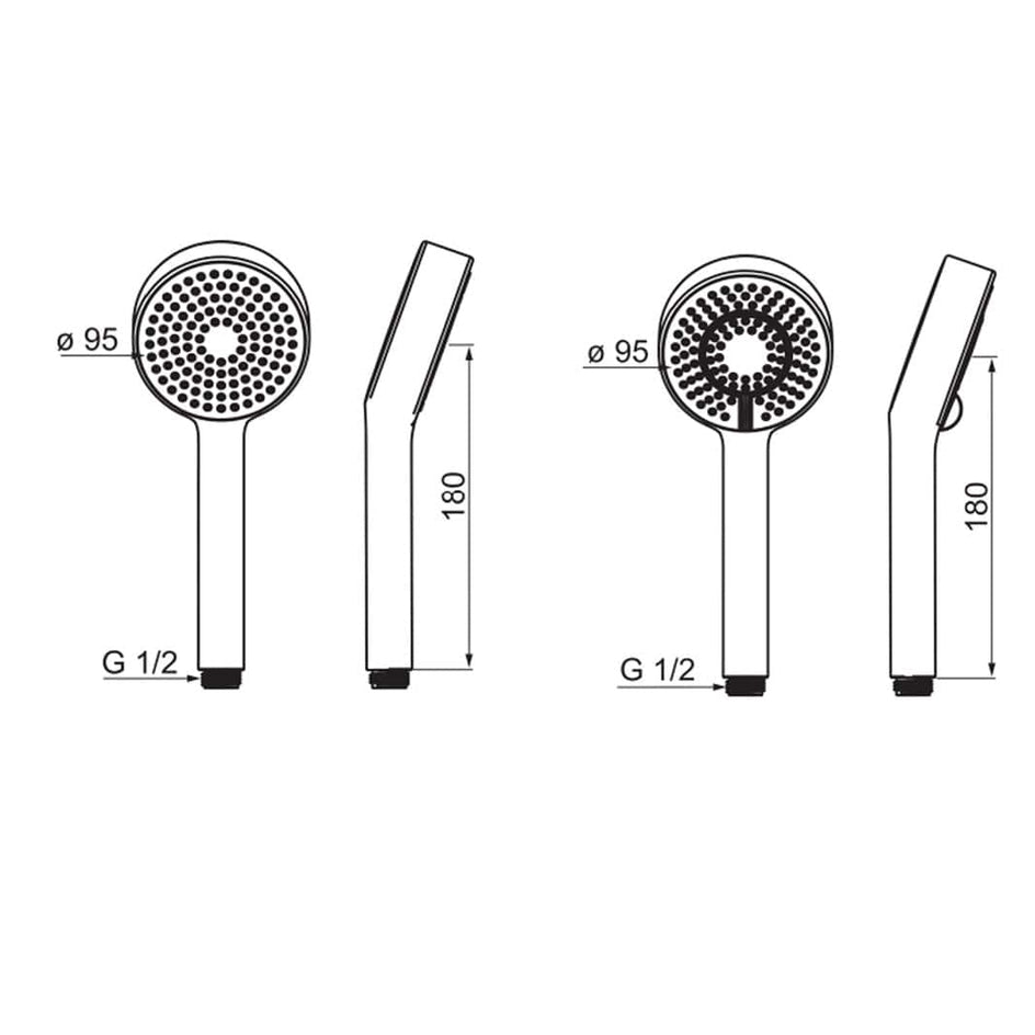 Oras Apollo Dusjhode 254020/22 - Ø95mm Oras Armatur Dusjhode