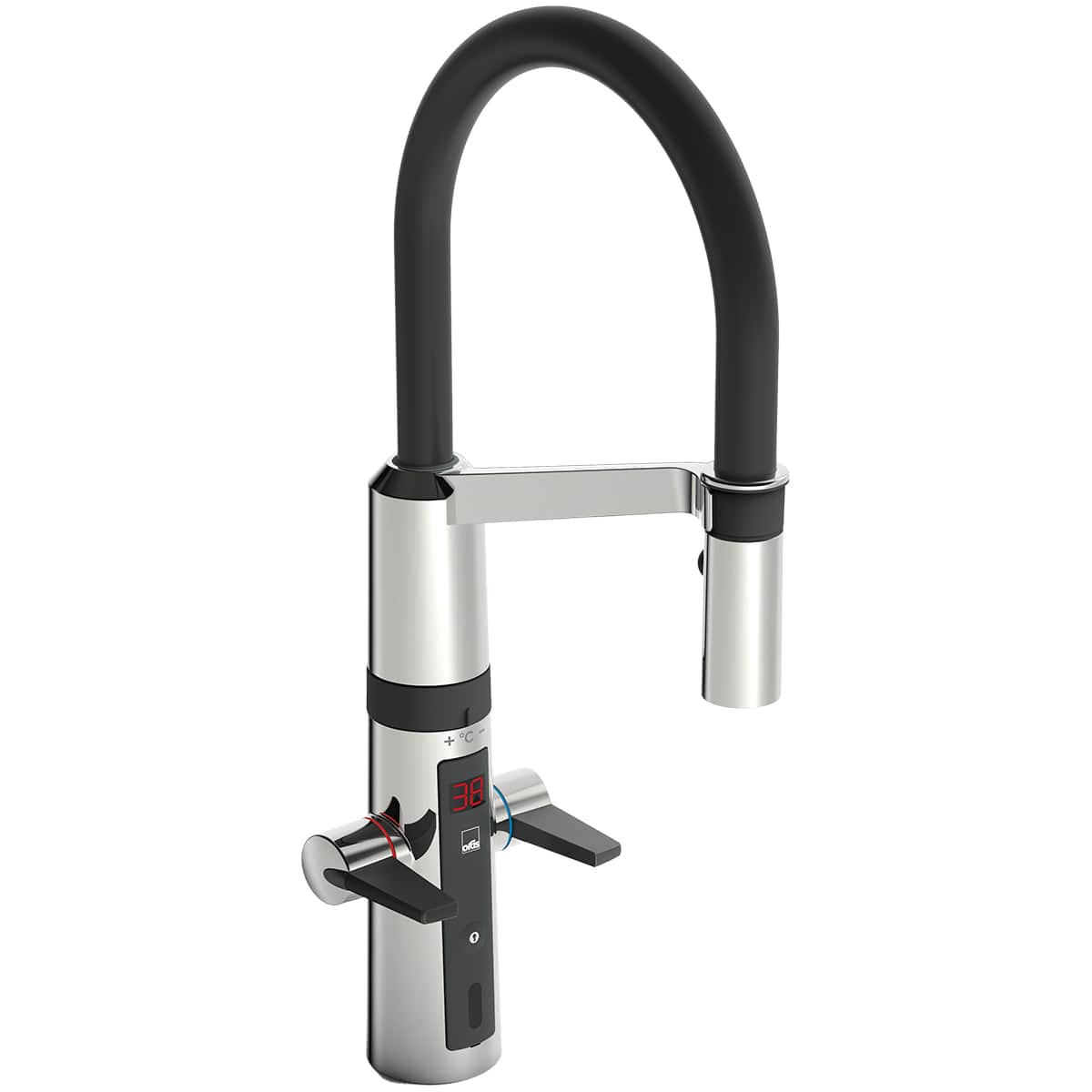 Oras Optima 2728F/2729F Hybrid Kjøkkenarmatur - 230V berøringsfri + hendler Krom / Nei Oras Armatur Kjøkkenarmatur OR-4200437