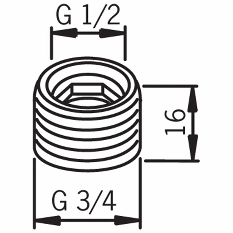 Oras Overgang 109632 - 1/2"x3/4"