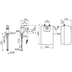 Oras Safira 1003F Servantbatteri med 5L varmtvannsbereder