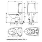 Porsgrund Glow 63 Rimfree Toalett stor fot