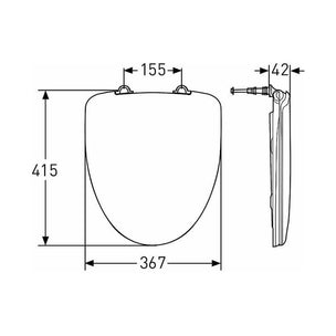 Porsgrund Pro Toalettsete Soft-Close