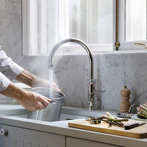 Quooker Classic Fusion Round alt-i-ett retro kjøkkenarmatur