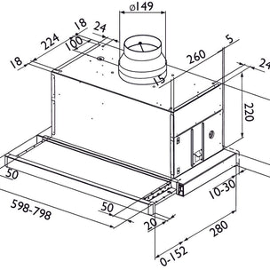 Røroshetta Crystall 1160 Uttrekksventilator 3-i-en