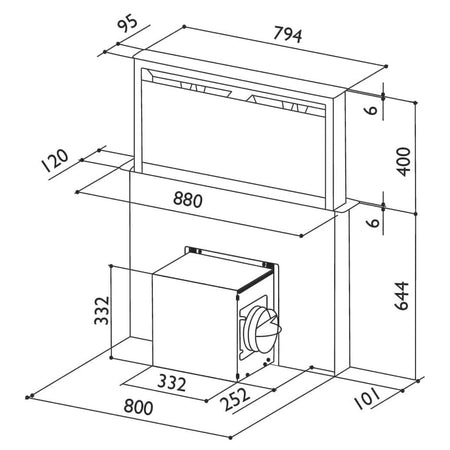 Røroshetta Fabula Benkeventilator 90cm